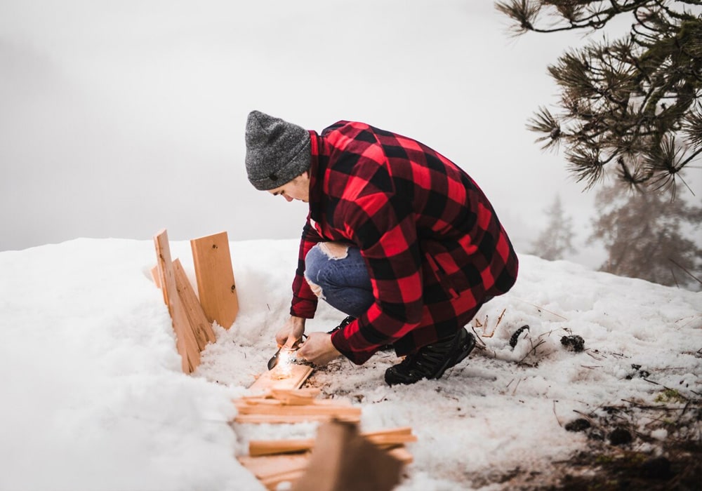 Campfire in Winter