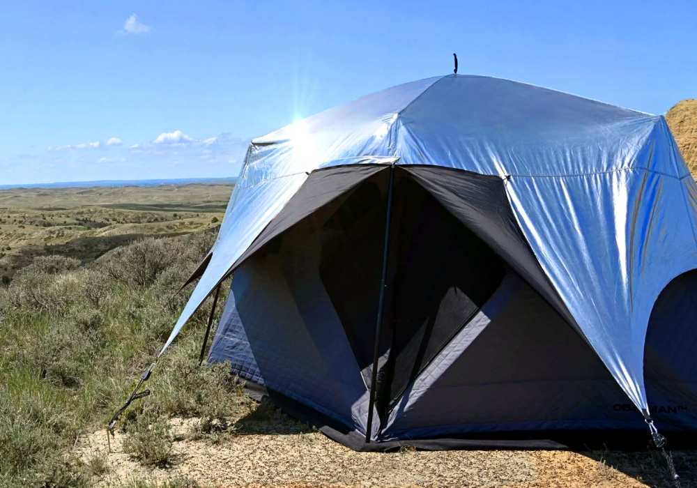 چادر با پوشش بازتاب فلزی جهت کاهش تابش خورشید